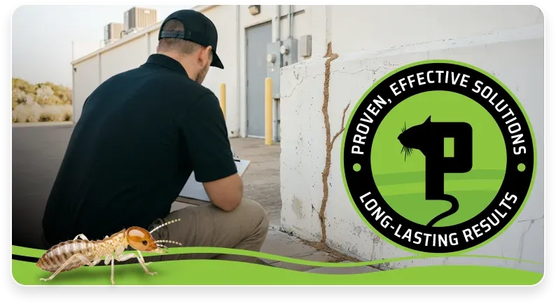 commercial termite treatments, technician inspection